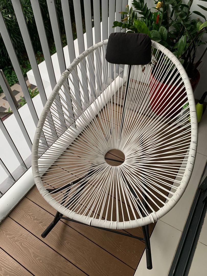 [Outdoor/Indoor] White Acapulco Mexican vinyl cord Furniture full set