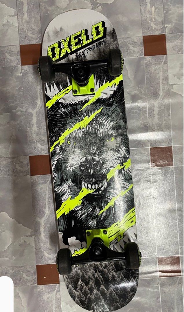 skateboard mid 500 wolf - green, Sports Equipment, Sports & Games, Skates, Rollerblades Scooters on Carousell