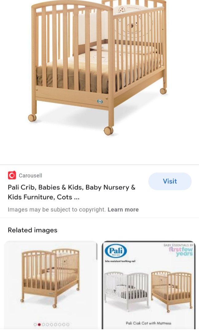 Pali crib (authentic), Babies & Kids, Baby Nursery & Kids Furniture