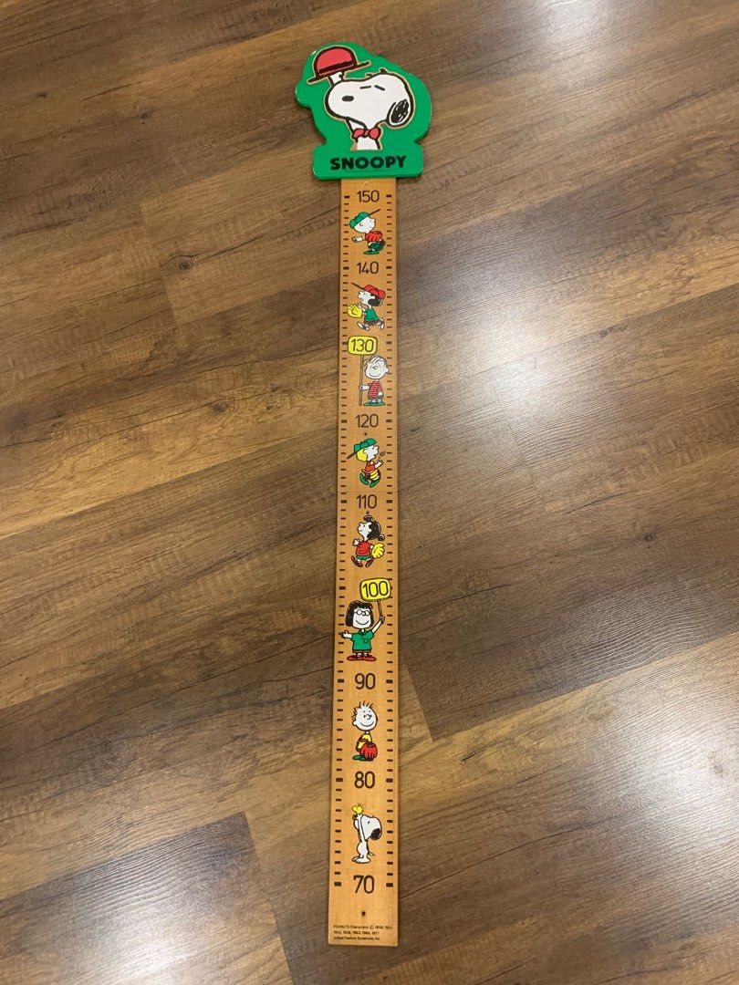 Peanuts Snoopy Wooden Growth Chart, Everything Else, Others on Carousell