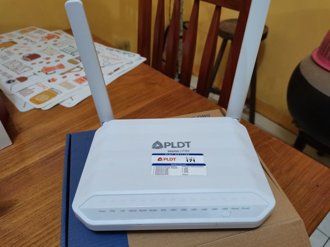 PLDT Modem/Router Complete set, Computers & Tech, Parts & Accessories ...