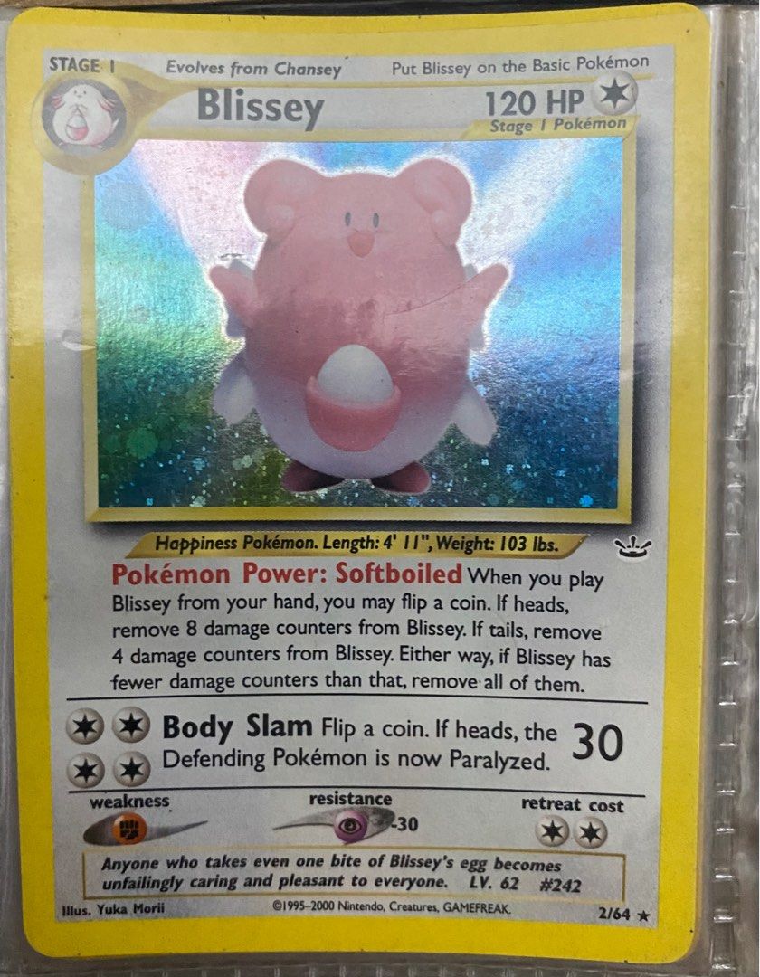 Pokemon Card- Blissey, Hobbies & Toys, Toys & Games on Carousell