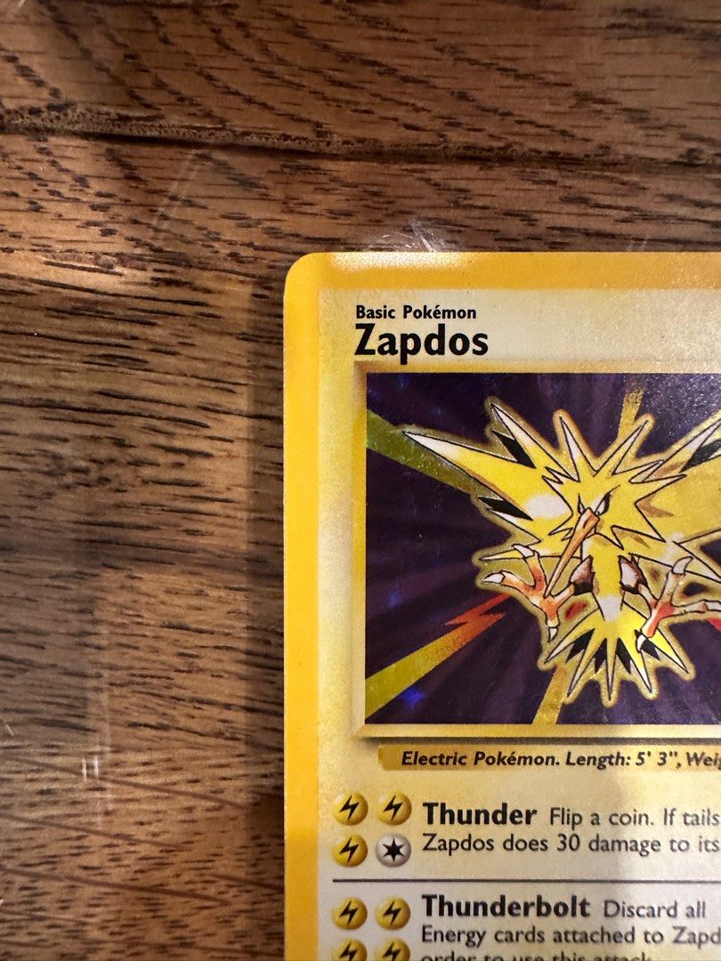 Pokémon card Base set Zapdos, Hobbies & Toys, Toys & Games on Carousell