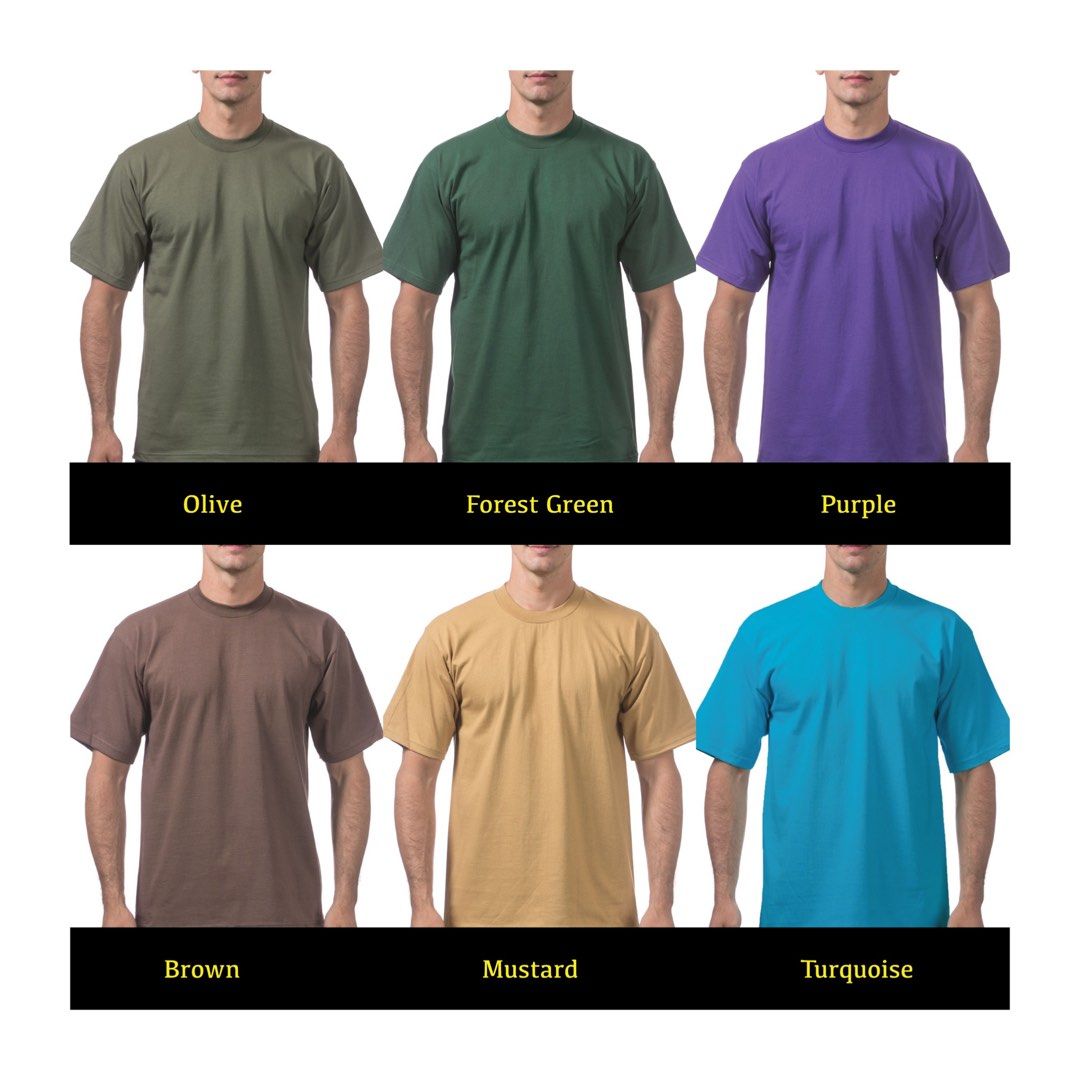 Pro Club Men's Heavyweight Cotton Short Sleeve Crew Neck T-Shirt