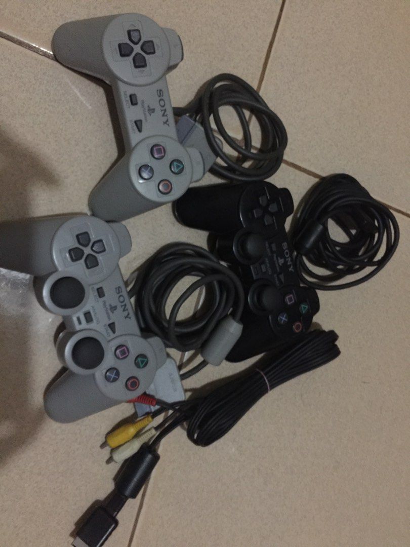 PS2 controllers/AV cord, Video Gaming, Gaming Accessories, Controllers on Carousell