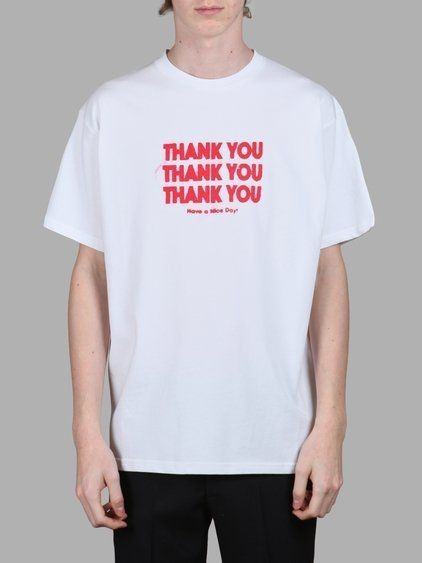 RAF SIMONS THANK YOU TEE, Luxury, Apparel on Carousell