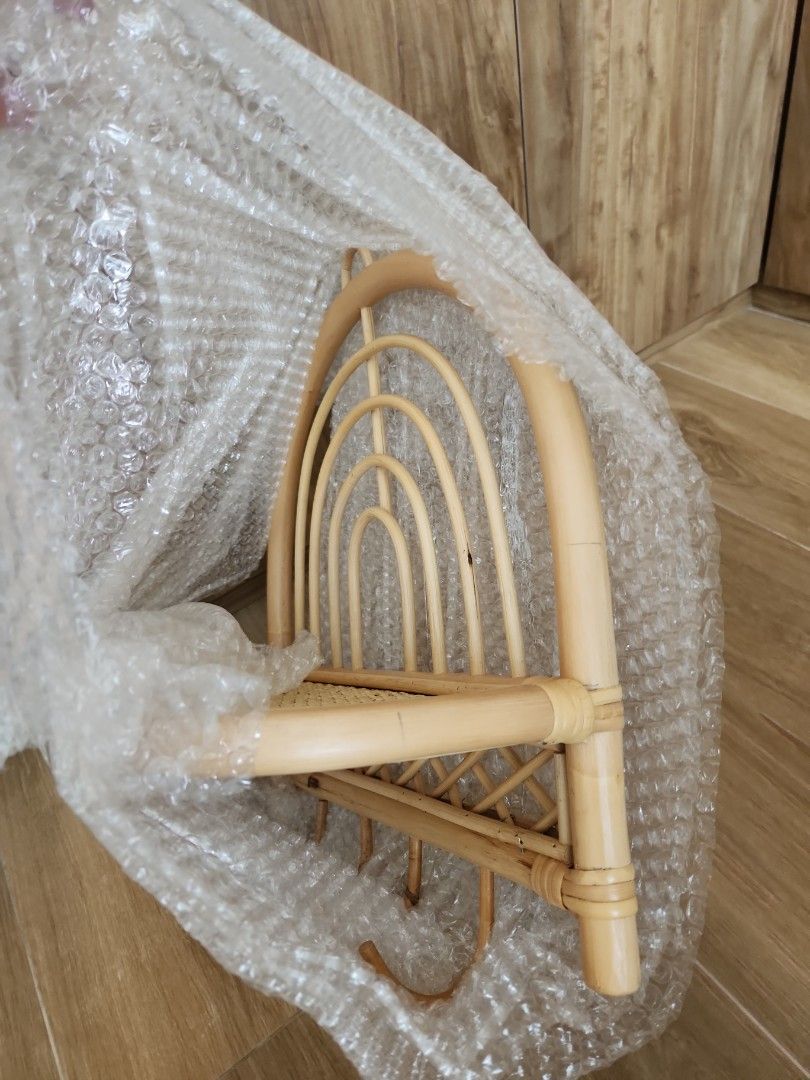 Rainbow rattan Arc shelf, Furniture & Home Living, Home Decor, Wall