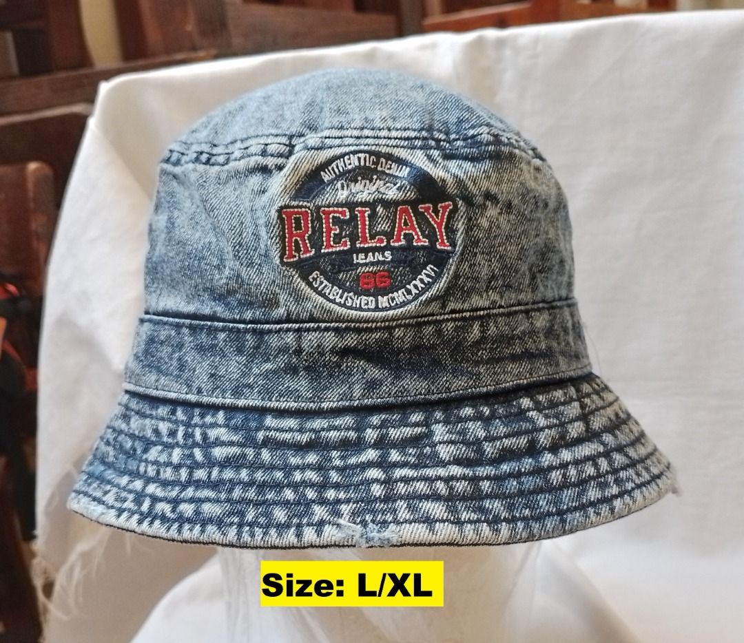 Relay Jeans Cotton Bucket Hat, 男裝, 手錶及配件, 棒球帽、帽 Carousell