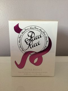 Ricci Ricci By Nina Ricci Eau De Parfum Vaporsateur Spray. New. Sealed in box. 50ml.