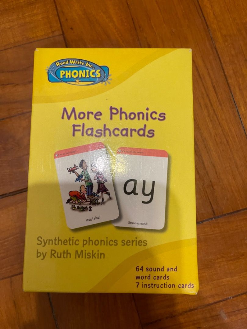 RWI Phonics set 1 and 2 flash cards, 興趣及遊戲, 書本 & 文具, 小朋友書 Carousell