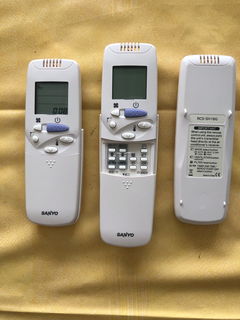 Sanyo Aircon Remote Control RCS SH 1 BG, TV & Home Appliances, Air