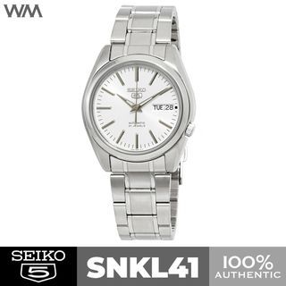 Seiko 5 Classic "Baby SARB" White Dial Stainless Steel Automatic Watch SNKL41 SNKL41K1