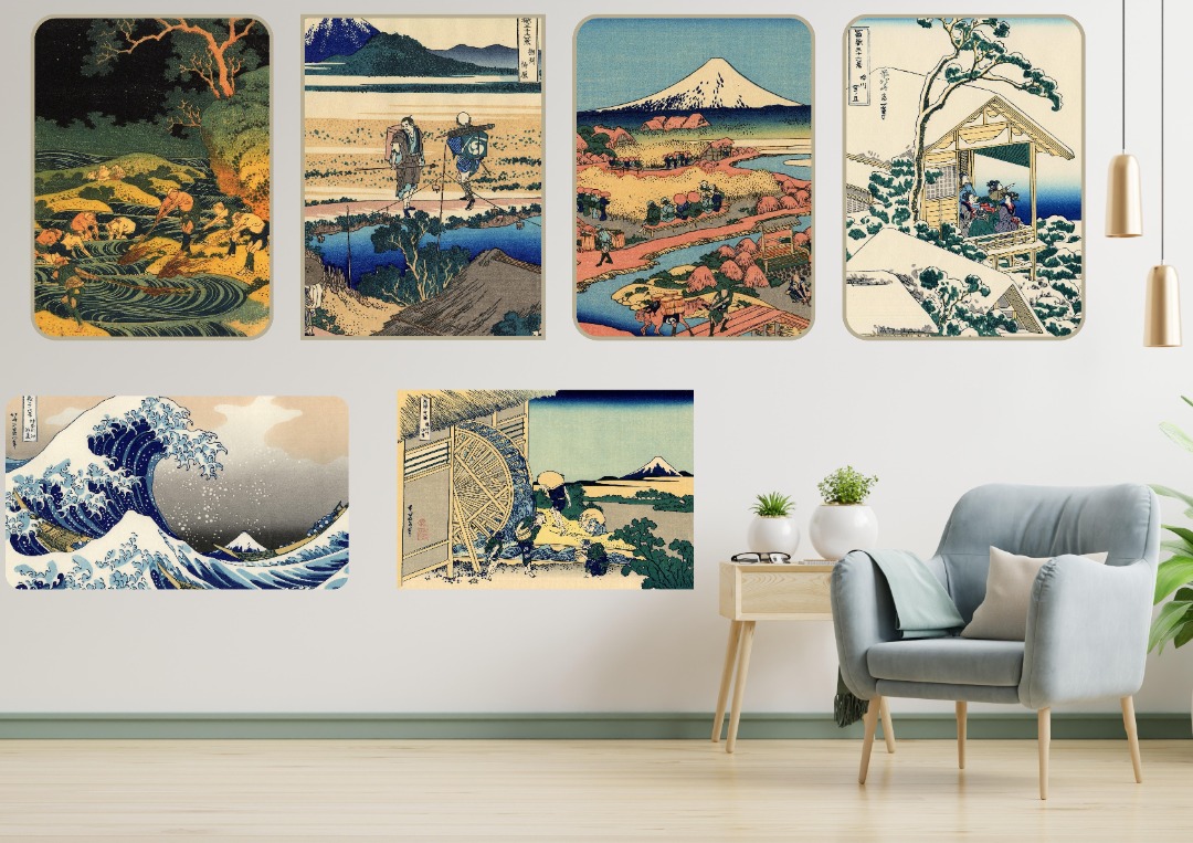 Japanese retro digital art print [ULTRA HIGH QUALITY]. Comes in set of