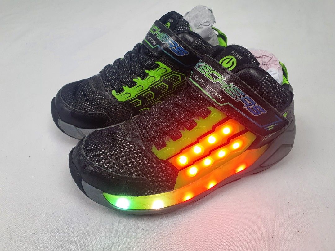 Skechers Light Storm Kids Shoes Kasut Lampu Babies Kids Babies