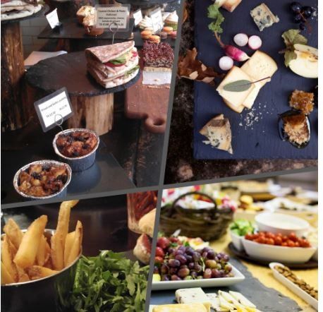 SLATE FOOD DISPLAY PLATTER NATURAL BLACK STONE PLATE KITCHEN HOME DECOR ...
