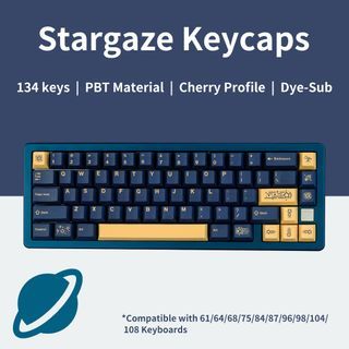 Stargaze Keycaps | Cherry Profile | PBT Dye-Sub | Royal Kludge Tecware Keychron Akko Keycap