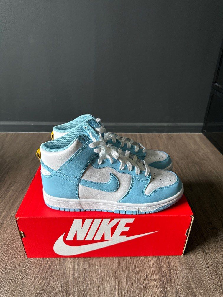 Us 9 Dunk High Blue Chill, Men'S Fashion, Footwear, Sneakers On Carousell