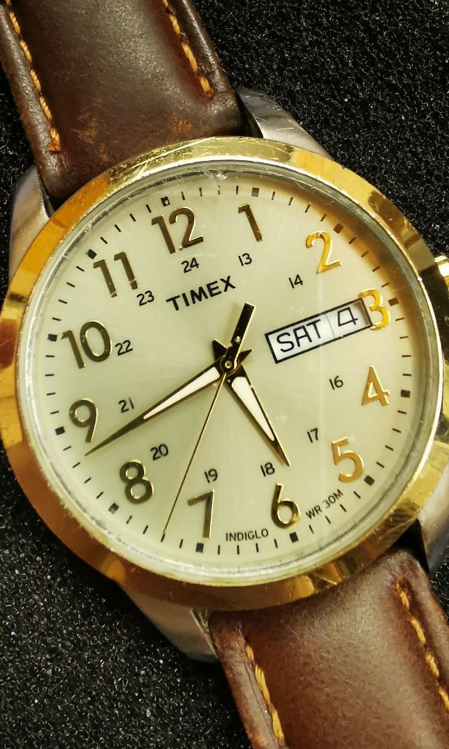 Timex indiglo sales day date watch