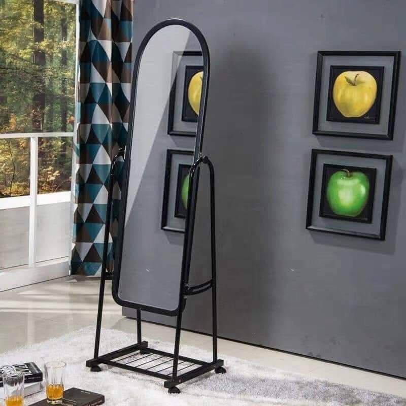 WHOLE BODY CLASSIC MODERN MIRROR WITH STAND AND WHEELS, Furniture