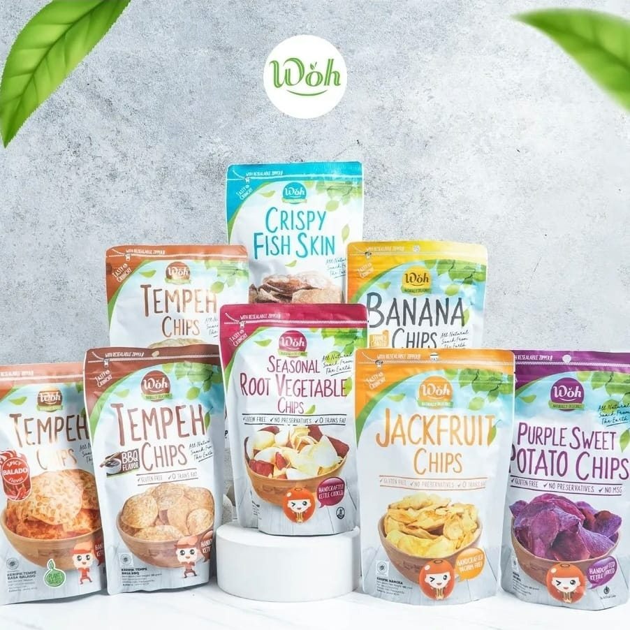 WOH Tempeh Chips; Healthier Snack; Tempeh Chips Singapore; Barbecue