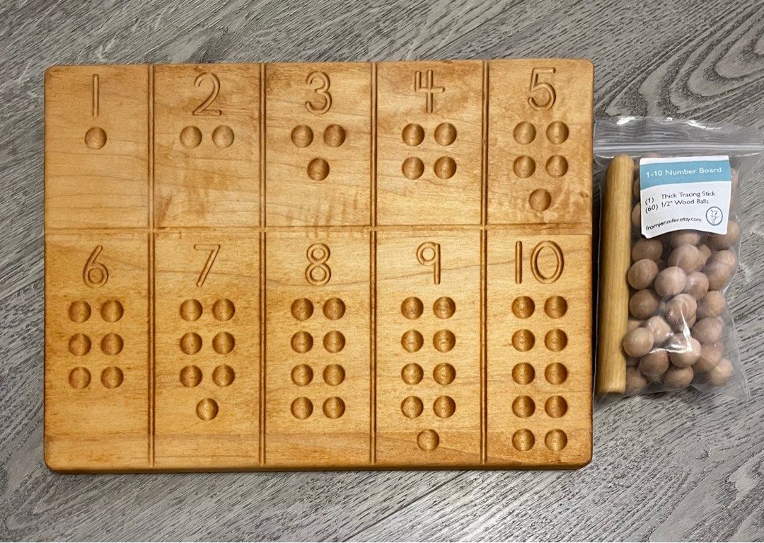 Wooden Tracing Board - Numbers