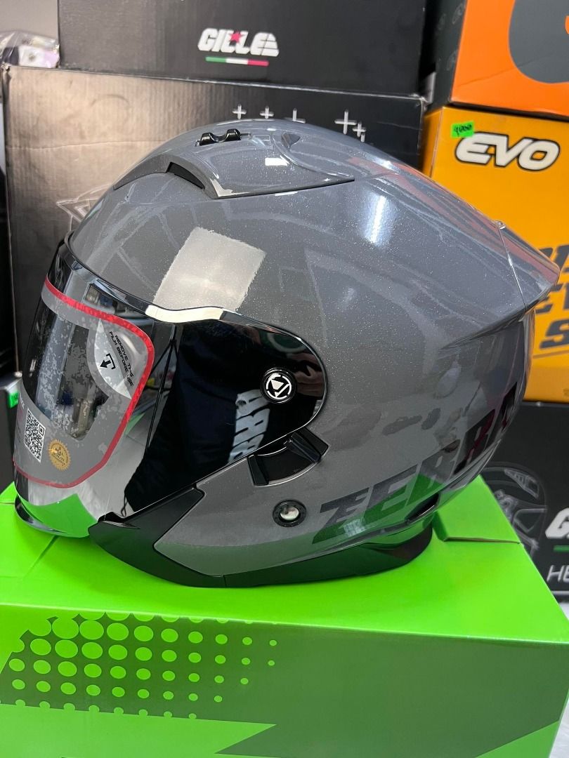 Zebra half face helmet top