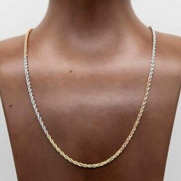 Tri color rope necklace store