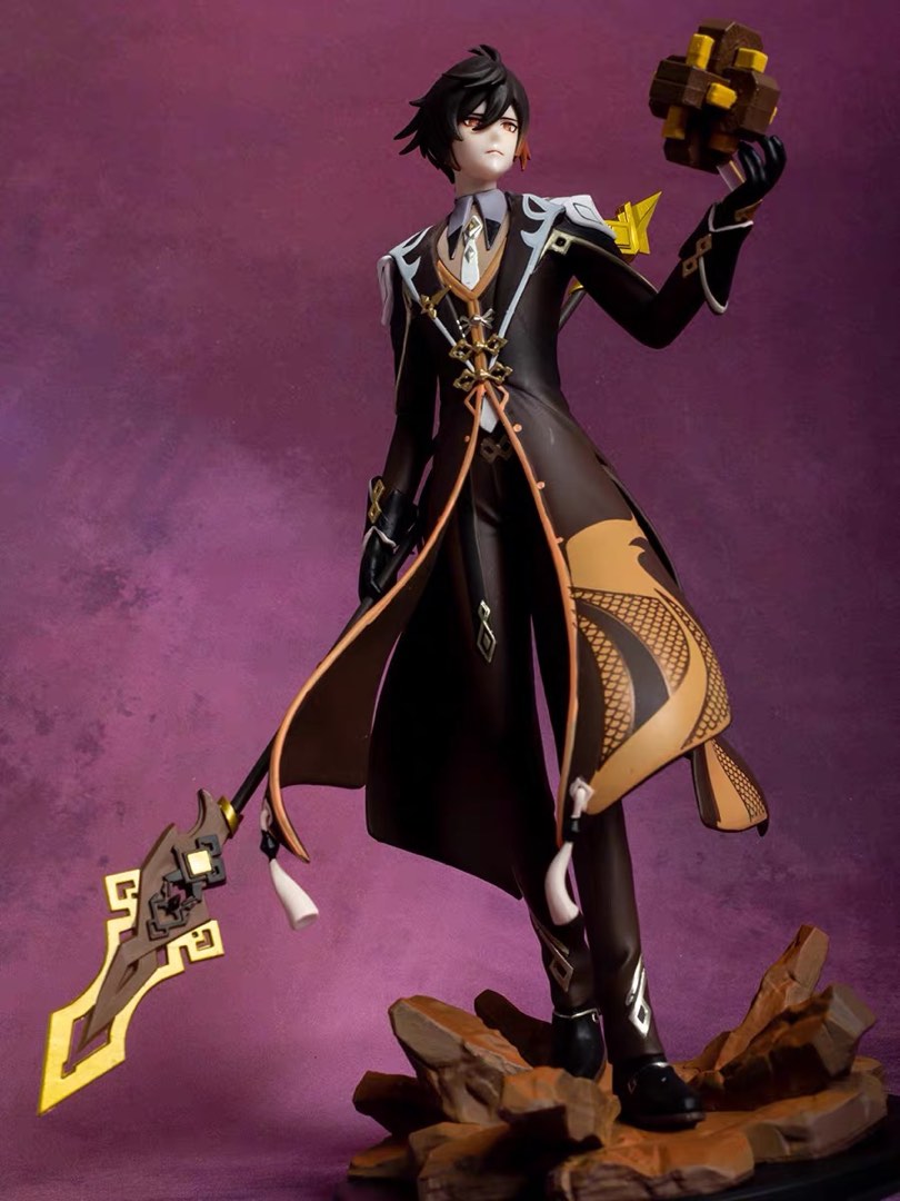 28cm Genshin Impact Zhongli Pvc Figure Game Morax Action Figure