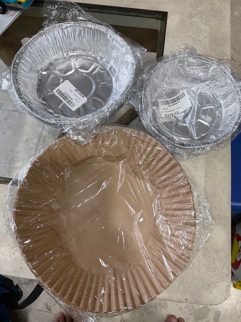 6&7 inches aluminium foils and 8 inch paper plate for air fryer