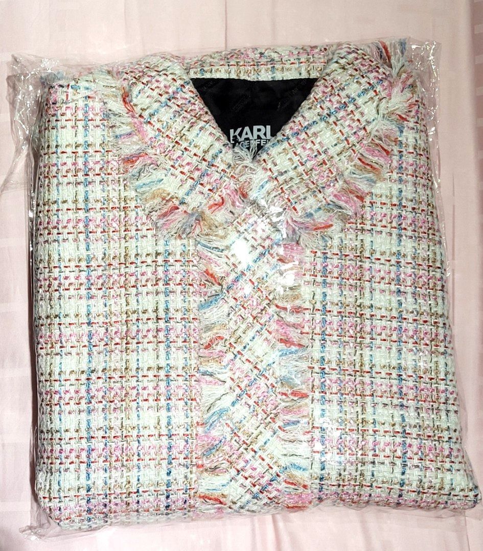 Karl lagerfeld discount pink tweed jacket