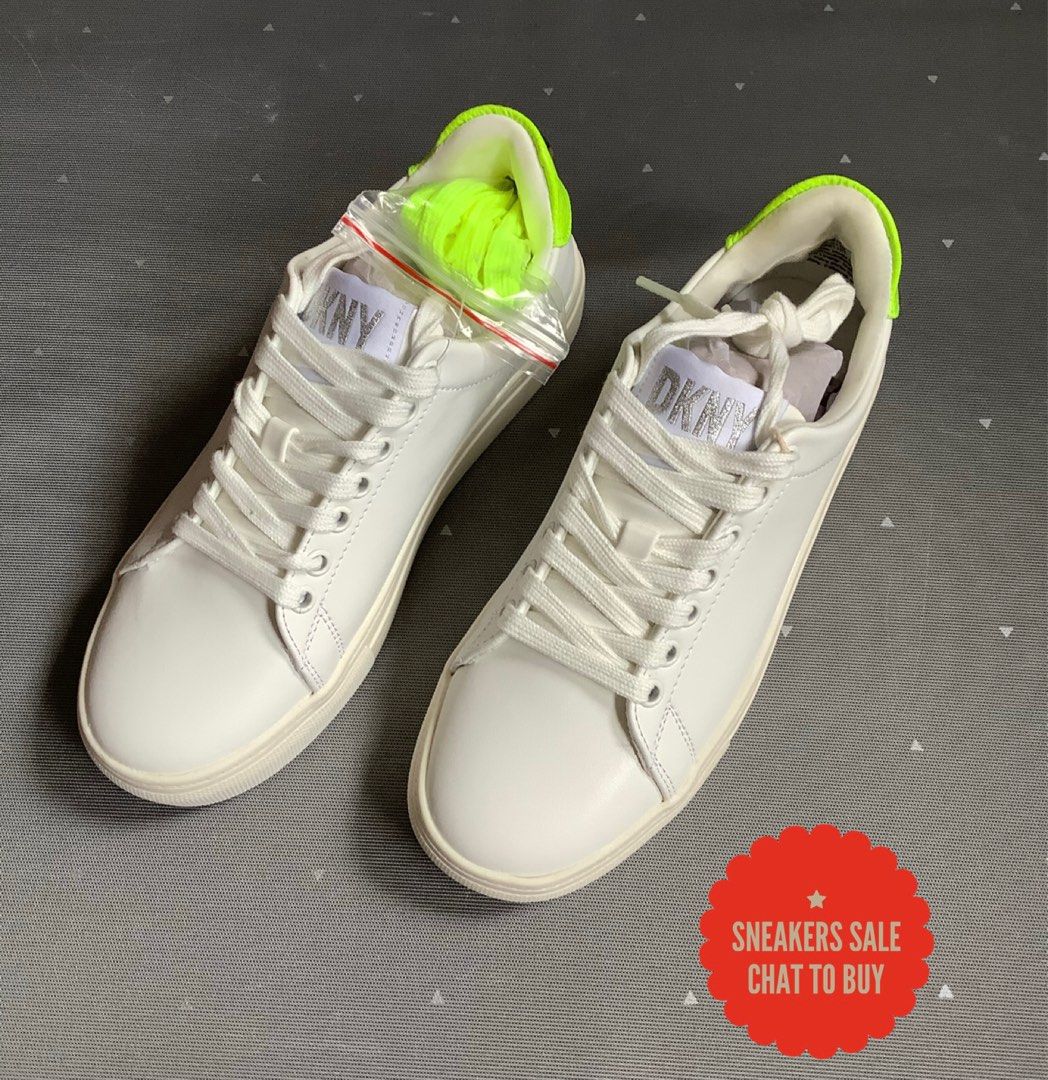 DKNY White Leather wm Lace Up