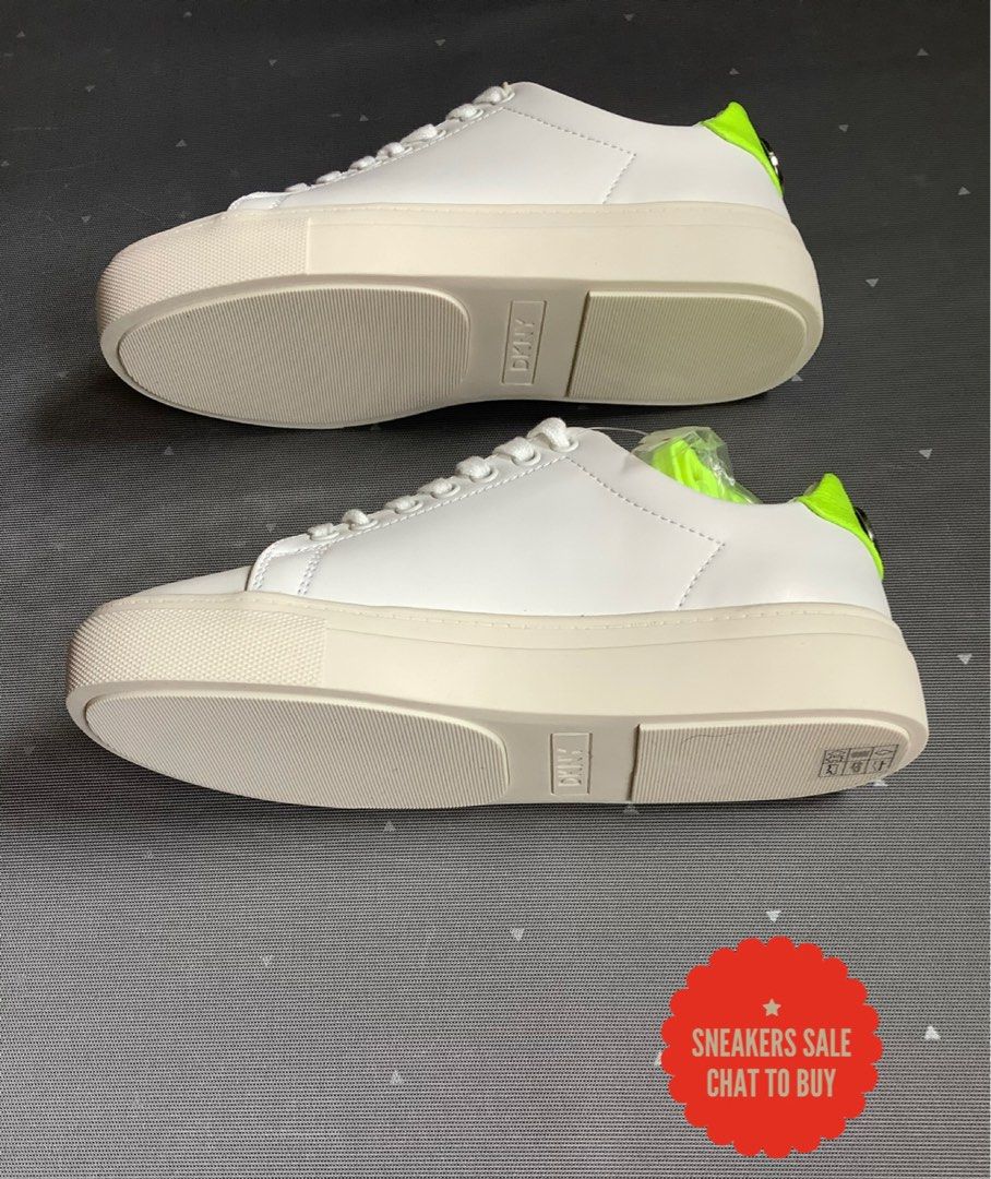 🆕 DKNY Ladies White Leather Sneakers (US6), Women's Fashion, Footwear,  Sneakers on Carousell