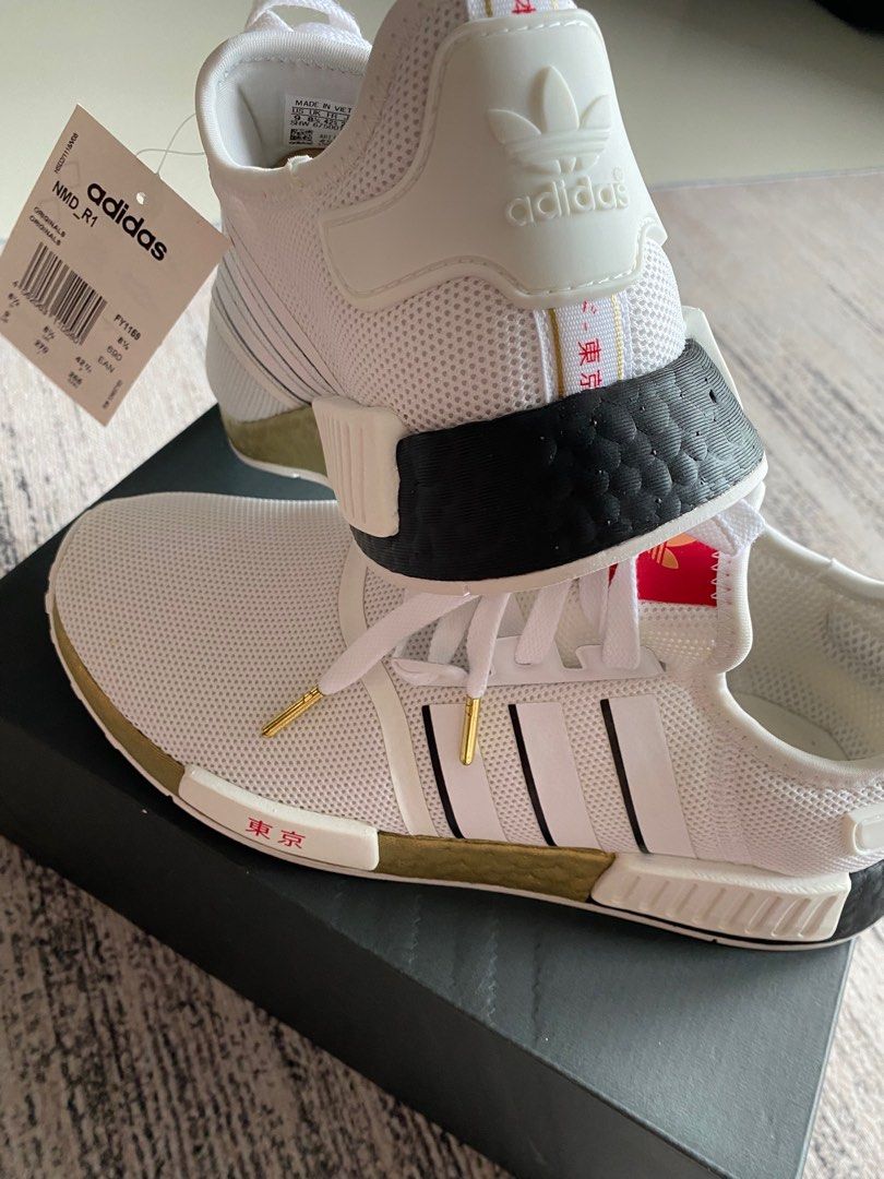 Adidas originals nmd r1 shop white black red tokyo