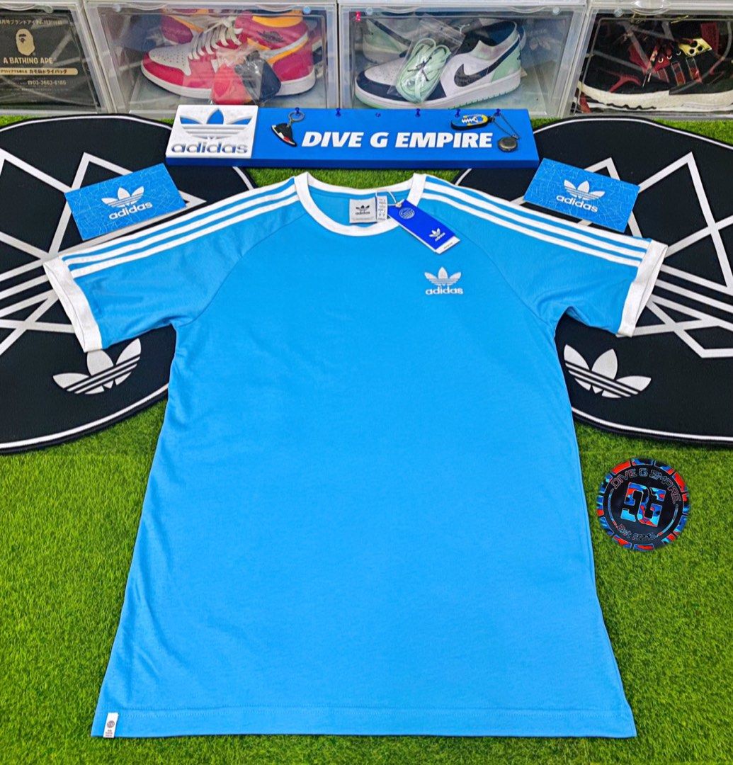 Adidas california tee light blue sales