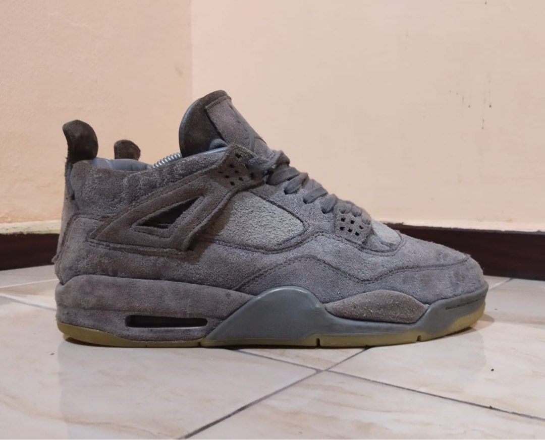 Jordan 4s grey suede online