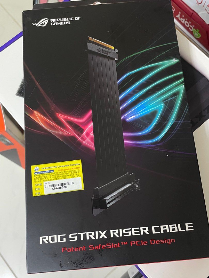 ASUS ROG Strix Riser Cable RS200, 電腦＆科技, 桌上電腦- Carousell