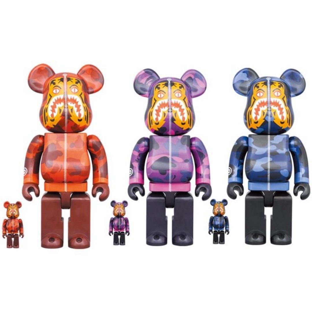 BAPE BE@RBRICK CAMO TIGER 100&400％ BLUE | www.causus.be