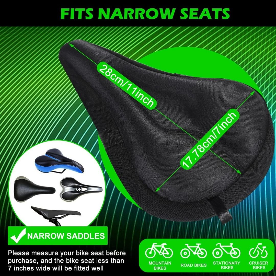 Bike Seat Cushion Gel Padded Bike Seat Cover for Men Women Comfort Extra Soft Exercise Bicycle Seat Compatible with Peloton Outdoor Indoor Sports Equipment Bicycles Parts Bicycles on Carousell