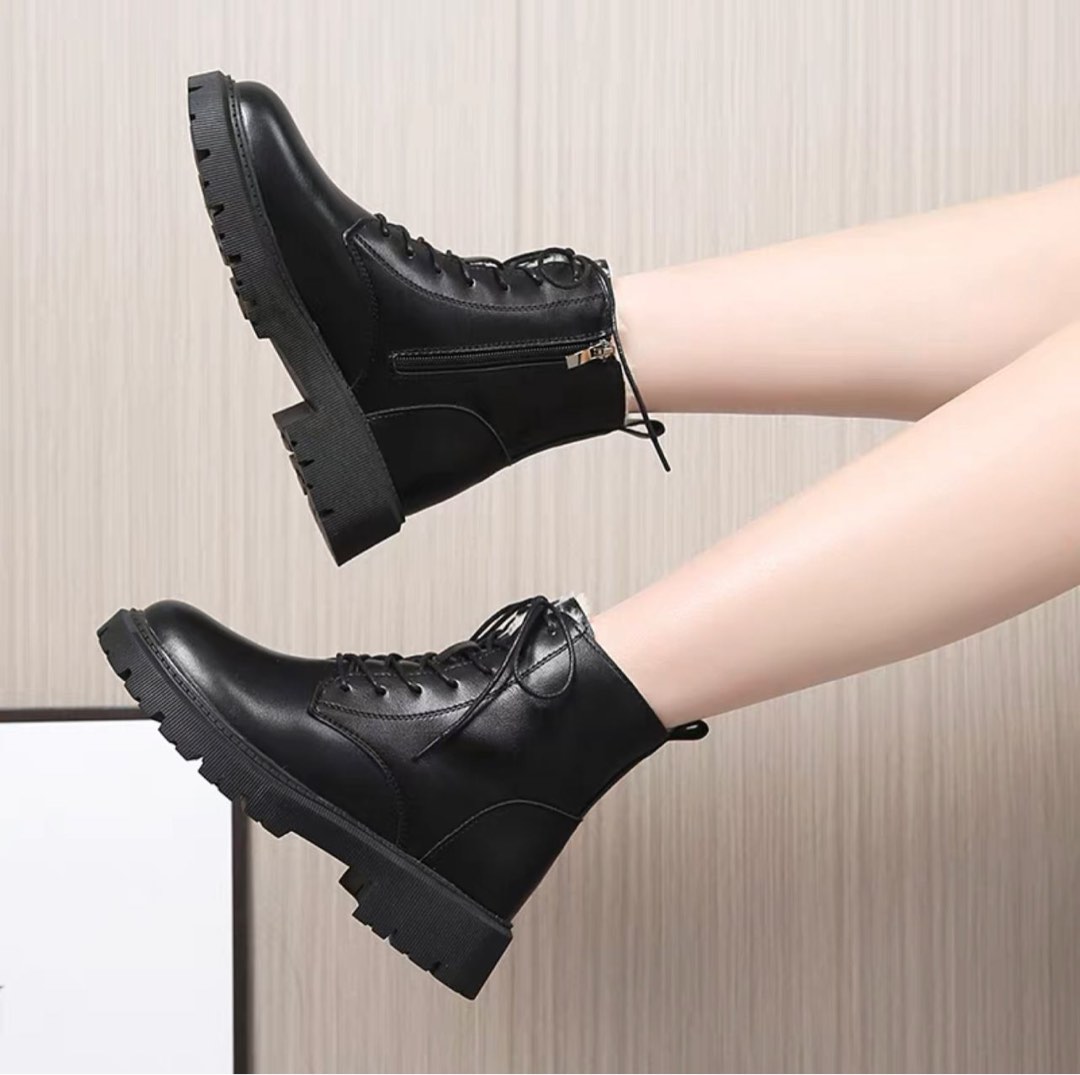 womens sneaker boots black