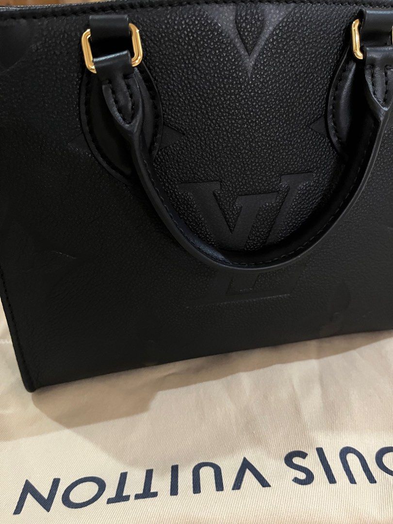 Bnew On the Go Louis Vuitton (Category: Luxury Bags & Wallets) located in Makati City. Submitted by qwn009 (Listing ID 1194321334, Image 3). Description: Empreinte Leather >>Complete with box, paperbag, dustbag and receipt.