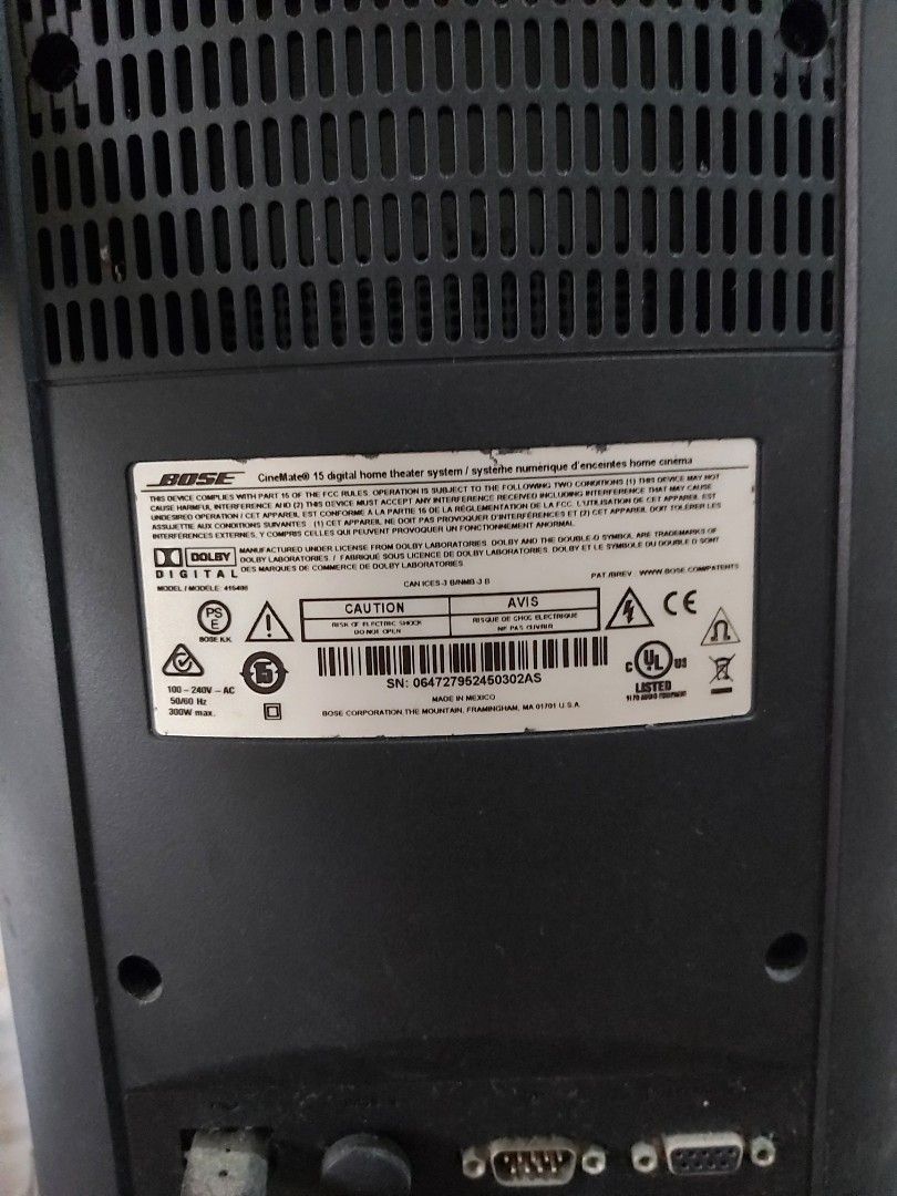 Bose Cinemate 15 Home Theater System, Audio, Soundbars, Speakers