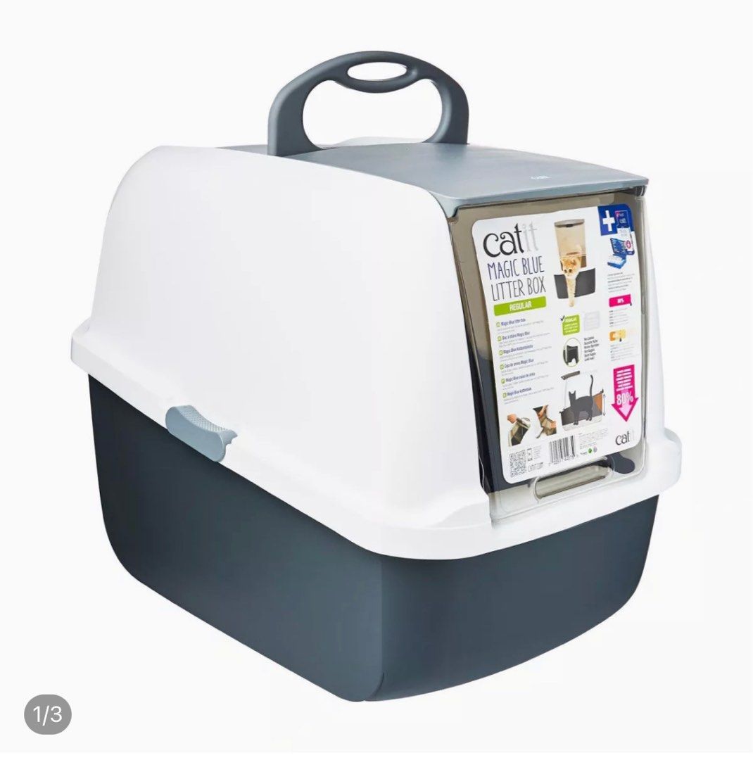 Brand new! Catit Magic Blue Litter Box Regular, Pet Supplies, Homes