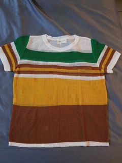 Brand New Korean Knitted Tshirt Blouse (semi see through)