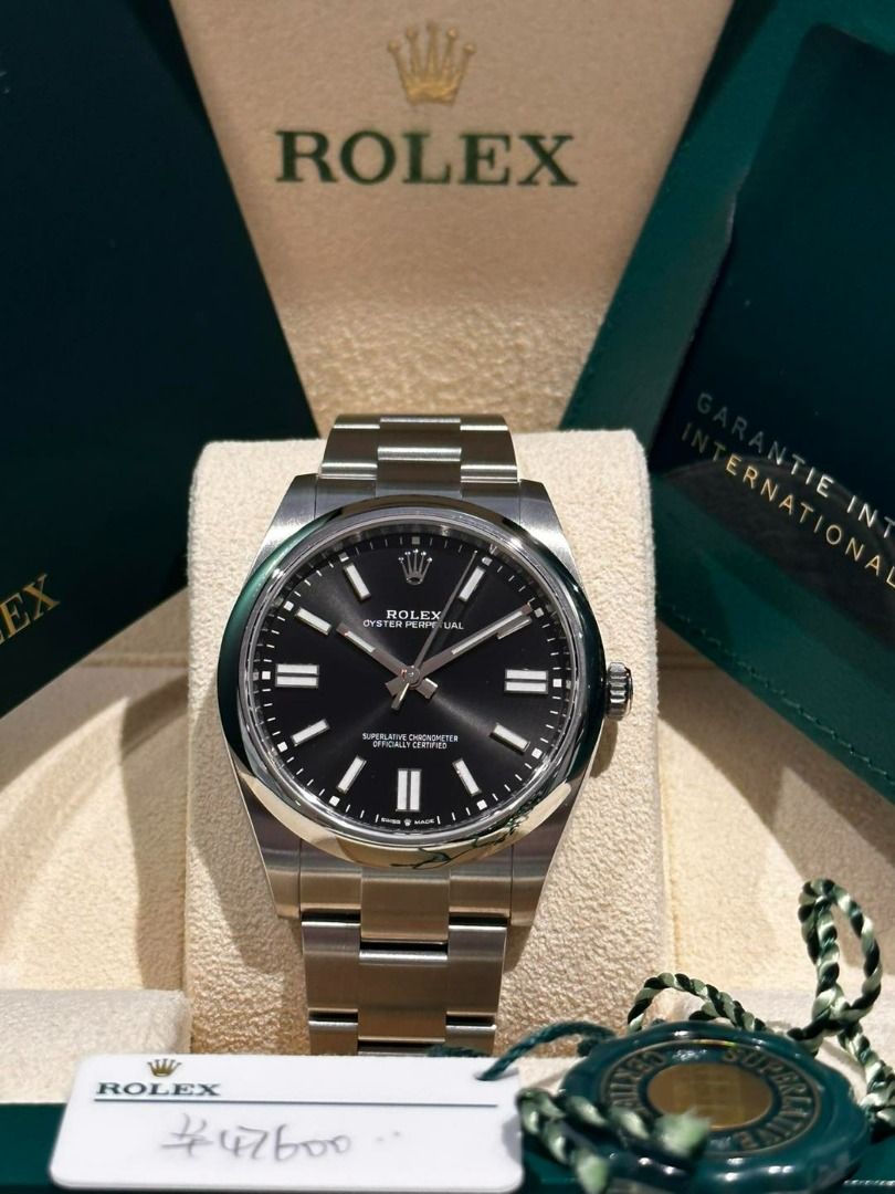 Brand New Rolex Oyster Perpetual 41 OP 41 124300 Year 2022 Black