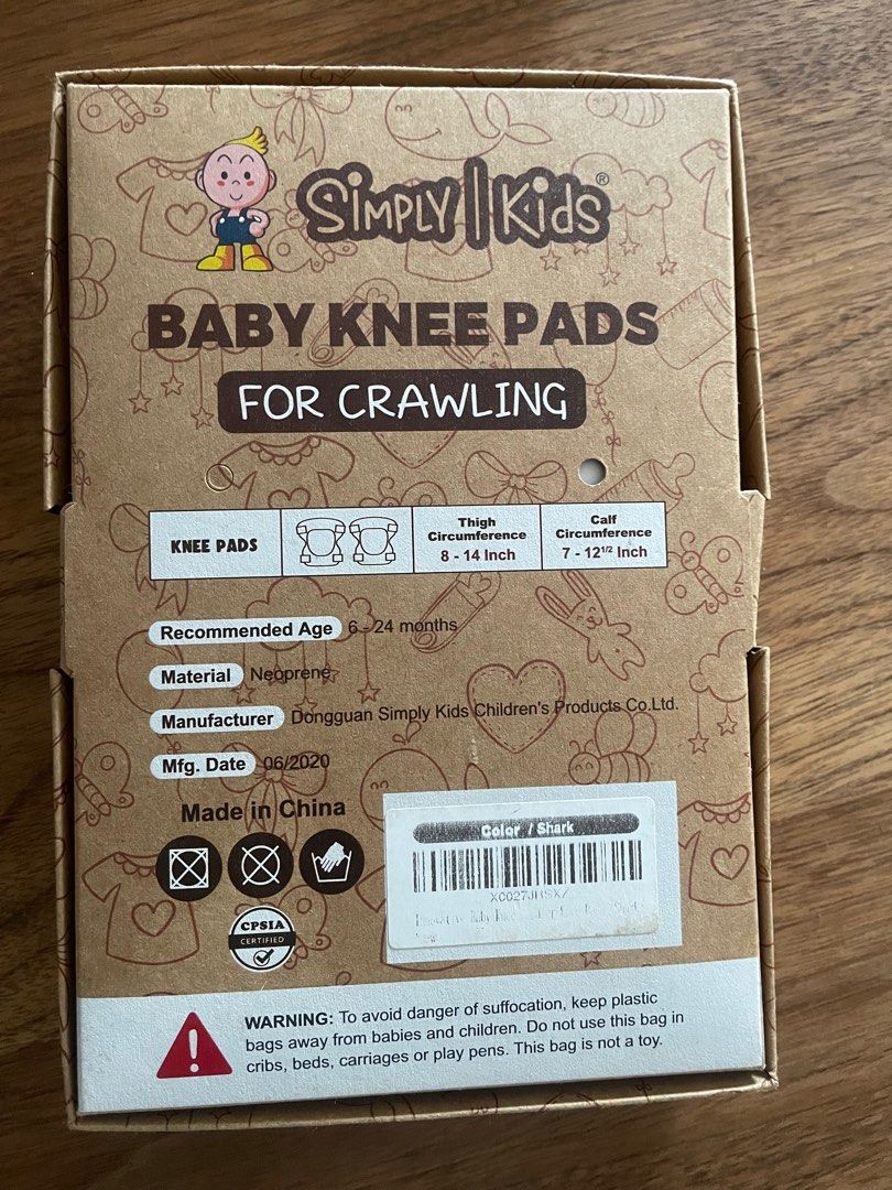 Brand New Simply Kids baby knee pads for crawling