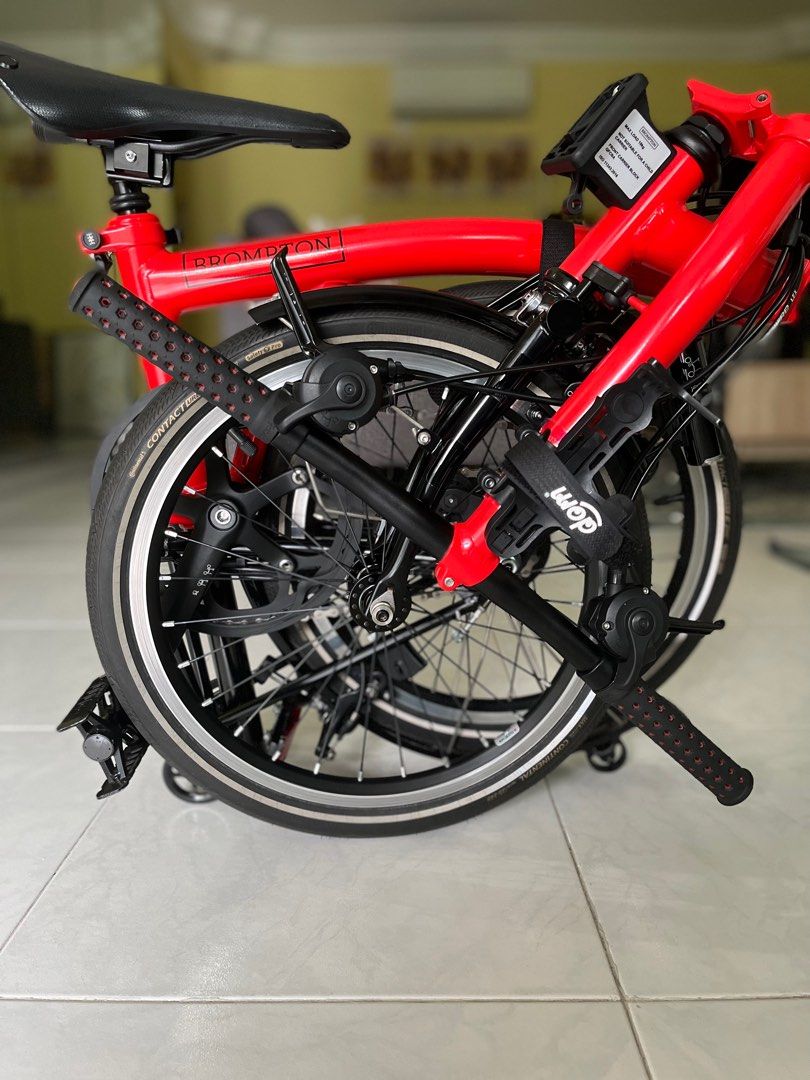 Brompton Red Rack Brompton S6L-X Red Rocket Black Edition Superlight (Very rare ...