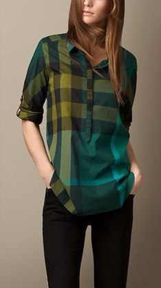 Burberry shirt womens green new arrivals