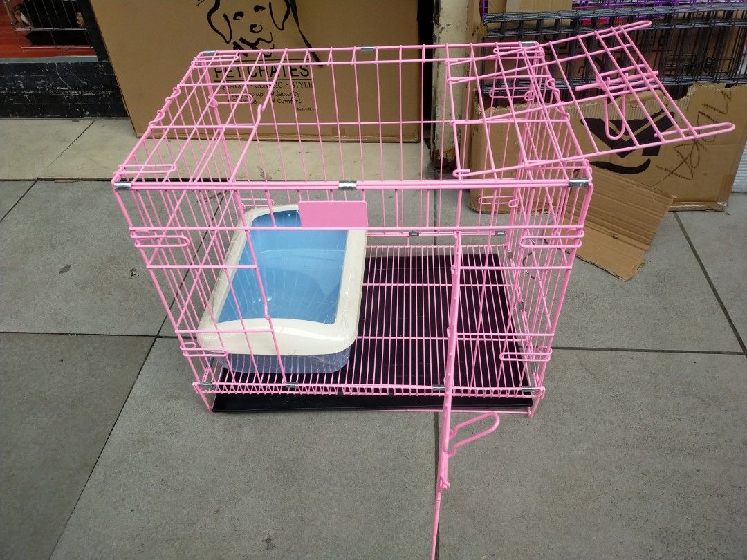 Cage & Litter Box Set for Cats, Pet Supplies, Homes & Other Pet Accessories on Carousell