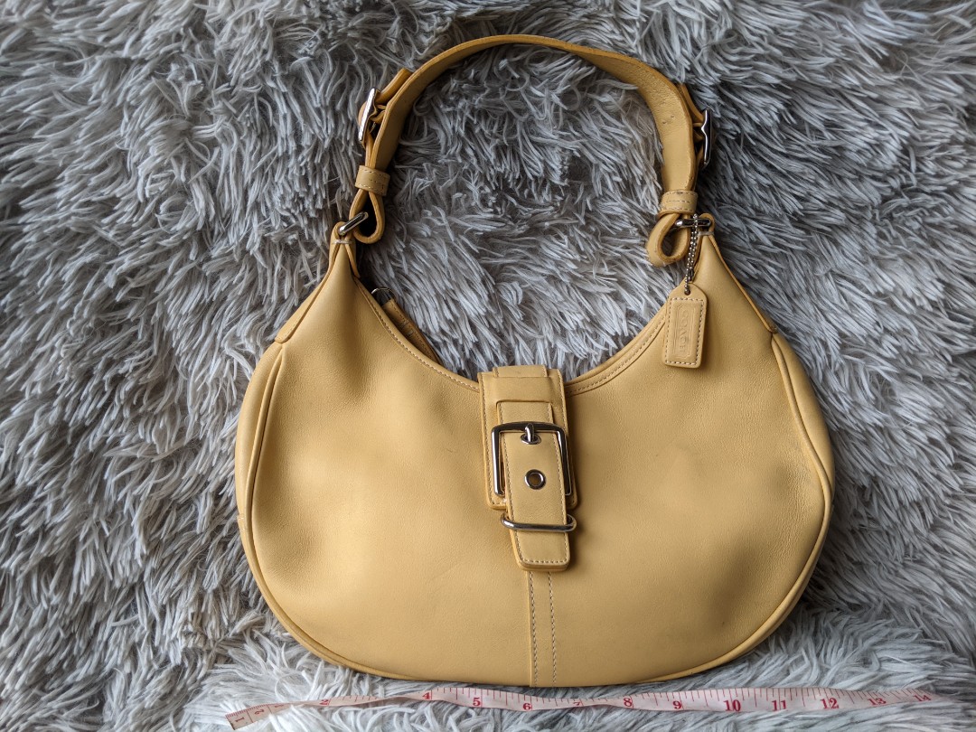 Coach Pastel Yellow Hobo Bag, Women's Fashion, Bags & Wallets, Shoulder Bags  on Carousell