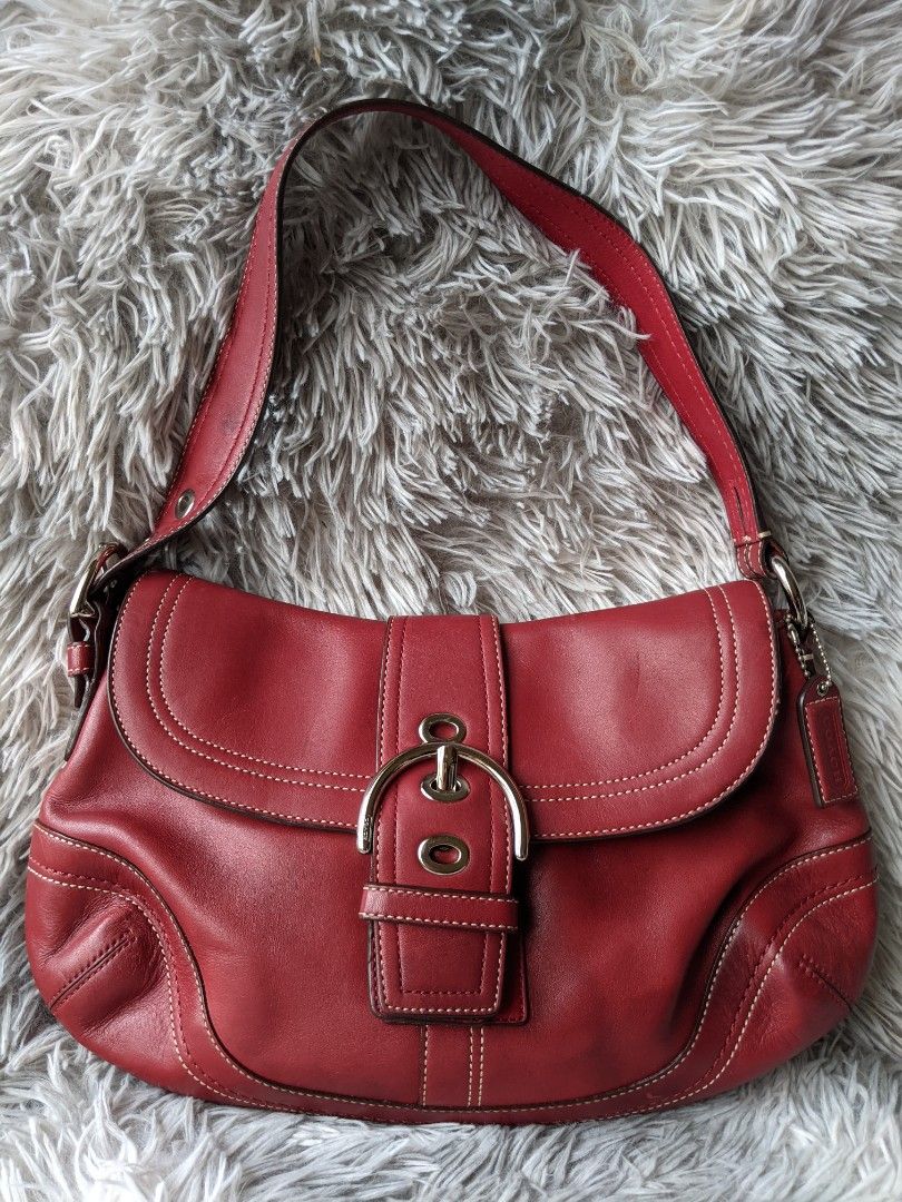 Coach Red Soho Hobo bag Luxury Bags Wallets on Carousell